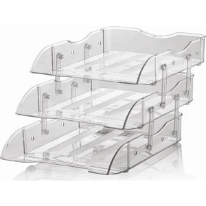 8808 Hareketli Evrak Rafı 3 Katlı  Şeffaf