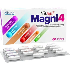 Vitagil Magni4 - Magnezyum Vitamin D3 P5P 60 Tablet