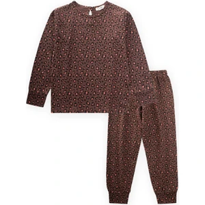Pijama Takım 3-12 Yaş Kahverengi