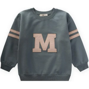 Aplikeli Sweatshirt 3-9 Yaş Çağla Yeşili