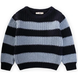 Selanik Çizgili Triko Kazak 2-8 Yaş Lacivert