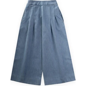 Geniş Paça Kot Pantolon 4-12 Yaş A Mavi