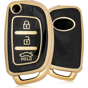 I20 3 Buton Sustalı Nano Anahtar Kılıfı - Siyah