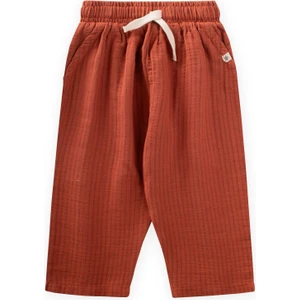 Müslin Pantolon 1-10 Yaş Rust Ince Çizgili