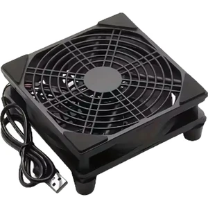 120mm Fan Yönlendirici Soğutma Fanı DIY PC Soğutucu Kutu TV Kablosuz Sessiz DC 5V Güç USB 12cm Vidalı Koruyucu Net (Yurt Dışından)