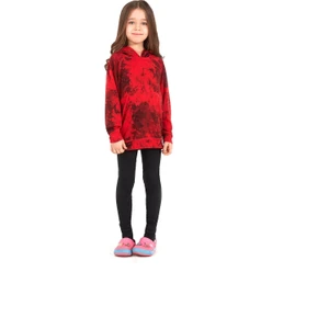 5946 Çocuk Kapşonlu Swetşört -Kırmızı