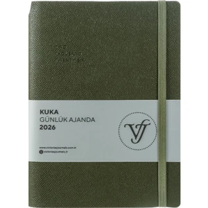 Victoria's Journals Kuka 2026 Günlük Ajanda A5 (14x21cm) Esnek Kapak Ivory 80gr.