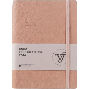 Victoria's Journals Kuka 2026 Günlük Ajanda A5 (14x21cm) Esnek Kapak Ivory 80gr.