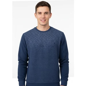 Erkek Mevsimlik Doğal Pamuklu Şık Sweatshirt Bisiklet Yaka Panolu Uzun Kollu Rahat Kesim Tam Kalıp