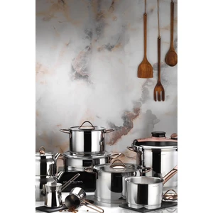 Kütahya Porselen Lindos 16 Parça Çelik Çeyiz Seti Bronz