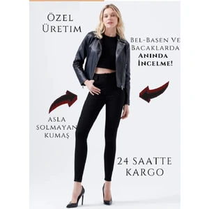 Skinny Fit Likralıyüksek Beldar Paça Pantolon