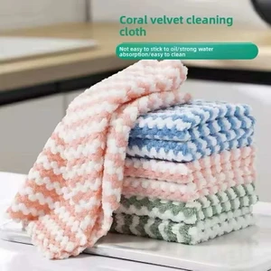 3 Adet Emici Temizlik Bezi Mikrofiber Mutfak Bulaşık Bezi Yapışmaz Yağ Silme Bezleri Ev Temizlik Havluları Araçları