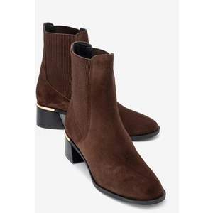 Neiva Kahverengi Süet Hakiki Deri Kadın Chelsea Bot