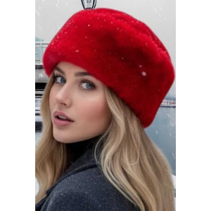 Kadın Kışlık Vegan Kürk Peluş Kalpak Şapka