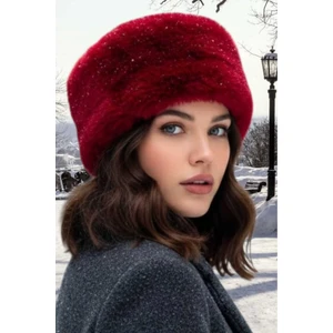 Kadın Kışlık Vegan Kürk Peluş Kalpak Şapka