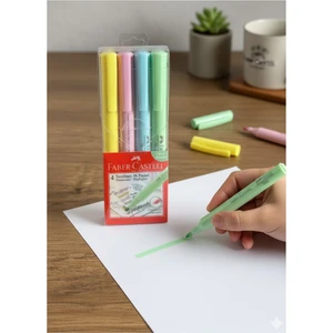 Faber Castell 38 Texliner Pastel 4'Lü Kalem