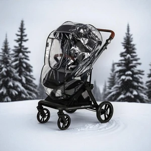 Eser Yazar Fermuarlı Ultra Lüks Bebek Arabası Yağmurluğu Siyah Esryğmrlk
