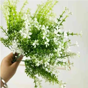 Yapay Çiçek Yonca Demeti Beyaz