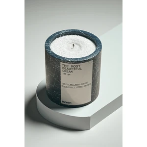 Dekoratif Mermer Efektli , Taş 'the Most Beautıful Dream' 150 gr Kokulu Inci Tozu Mum.