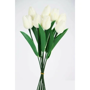Yapay 5 Li Islak Lale Buketi Kırık Beyaz