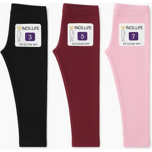 3'lü Set Çocuk Tayt Kışlık Şardonlu – Sıcak ve Konforlu