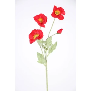 Yapay Çiçek 4lü Gelincik Dalı 60 cm Kirmizi