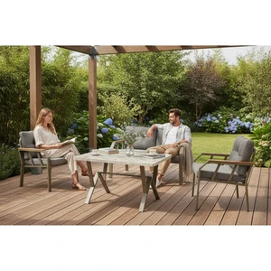 Tu Tienda Nergiz Kapiçino 2 1 1 Mermer Masa Bahçe Balkon Mobilyası,KAZAYAKLI KUMAŞ