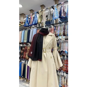 Gölge Geçiş Şal Siyah Bordo