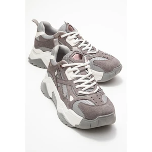 Lecce Gri Süet Kadın Spor Ayakkabı