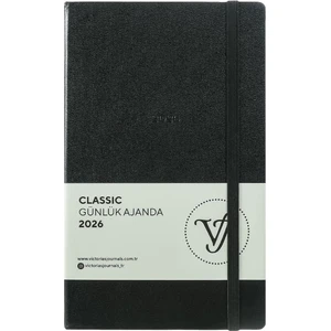 Victoria's Journals Classic 2026 Günlük Ajanda 13x21 cm Sert Kapak Ivory 70gr.