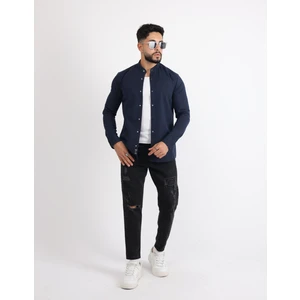 Likralı Gabardin Kot Casual Şık Erkek Gömlek