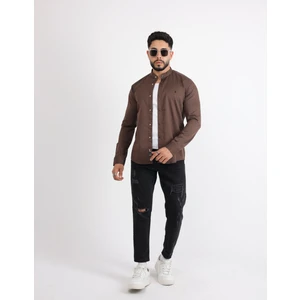 Likralı Gabardin Kot Casual Şık Erkek Gömlek