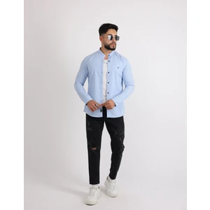 Likralı Gabardin Kot Casual Şık Erkek Gömlek