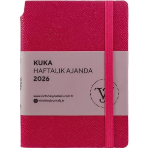 Victoria's Journals Kuka 2026 Haftalık Ajanda A6 (9x14 cm) Esnek Kapak Ivory 80gr.