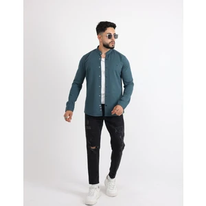 Likralı Gabardin Kot Casual Şık Erkek Gömlek