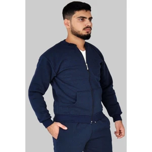 Lacivert Fermuarlı 3 Iplik Mont