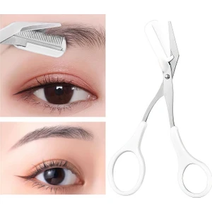 Paslanmaz Çelik Beyaz Mini Taraklı Kaş Makası Kaş Şekillendirme Makası CIN650BY