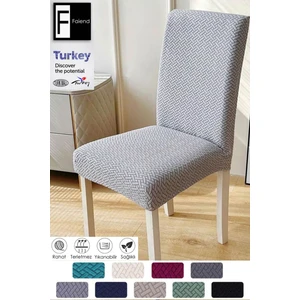 Tuğla Desen Sandalye Kılıfı Yıkanabilir Likralı Esnek Lastikli Sandalye Örtü