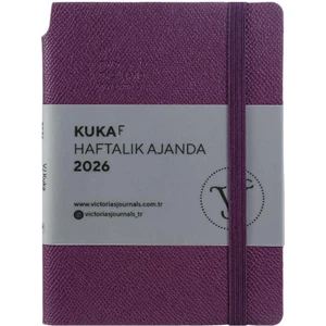Victoria's Journals Kuka 2026 Haftalık Ajanda A6 (9x14 cm) Esnek Kapak Ivory 80gr.
