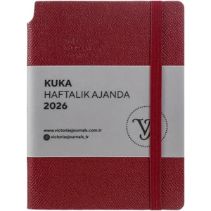 Victoria's Journals Kuka 2026 Haftalık Ajanda A6 (9x14 cm) Esnek Kapak Ivory 80gr.