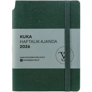 Victoria's Journals Kuka 2026 Haftalık Ajanda A6 (9x14 cm) Esnek Kapak Ivory 80gr.