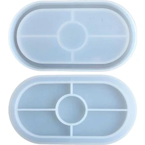 Epoksi Silikon Kalıp Oval Mini Tepsi Modeli 18 x 9.5 cm