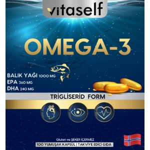 Omega-3 İçeren 100 Yumuşak Kapsül