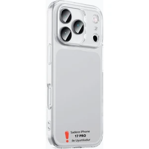 (Lüx Şeffaf) iPhone 17 Pro Uyumlu Lüx Serisi Yumuşak Esnek Şeffaf Silikon Kılıf