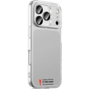 (Lüx Şeffaf) iPhone 17 Pro Max Uyumlu Lüx Serisi Yumuşak Esnek Şeffaf Silikon Kılıf