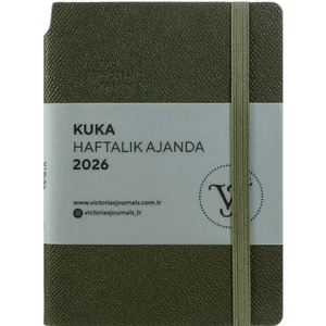 Victoria's Journals Kuka 2026 Haftalık Ajanda A6 (9x14 cm) Esnek Kapak Ivory 80gr.