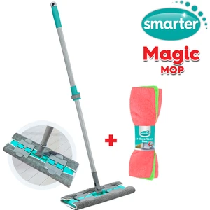 SMARTER MAGIC MOP + MİKROFİBER 3 LÜ TEMİZLİK BEZİ PASPAS TEMİZLİK SETİ MANDALLI