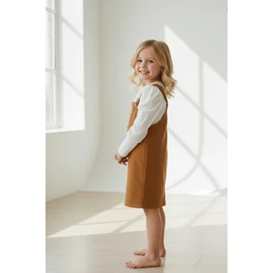 Salopet Kadife Elbise (3-7 Yaş)