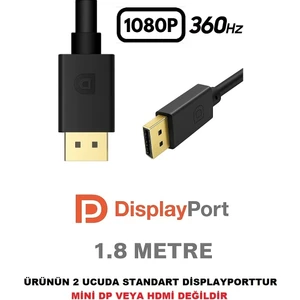 8k Displayport Dp Kablo 1080P@ 360hz, 2k@ 240hz, 4k@ 144hz, 8k@ 60hz V1.4 Gaming  Sinema