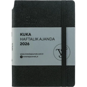 Victoria's Journals Kuka 2026 Haftalık Ajanda A6 (9x14 cm) Esnek Kapak Ivory 80gr.